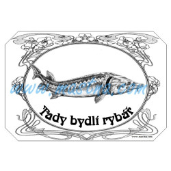 Tabulka jeseter, rybář, ryby