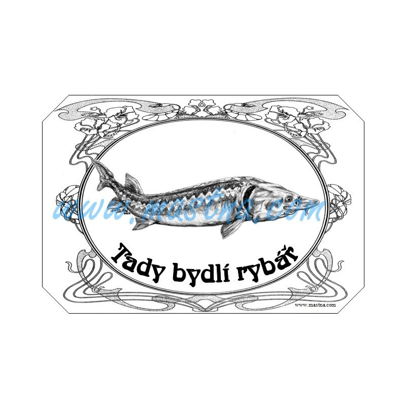 Tabulka jeseter, rybář, ryby