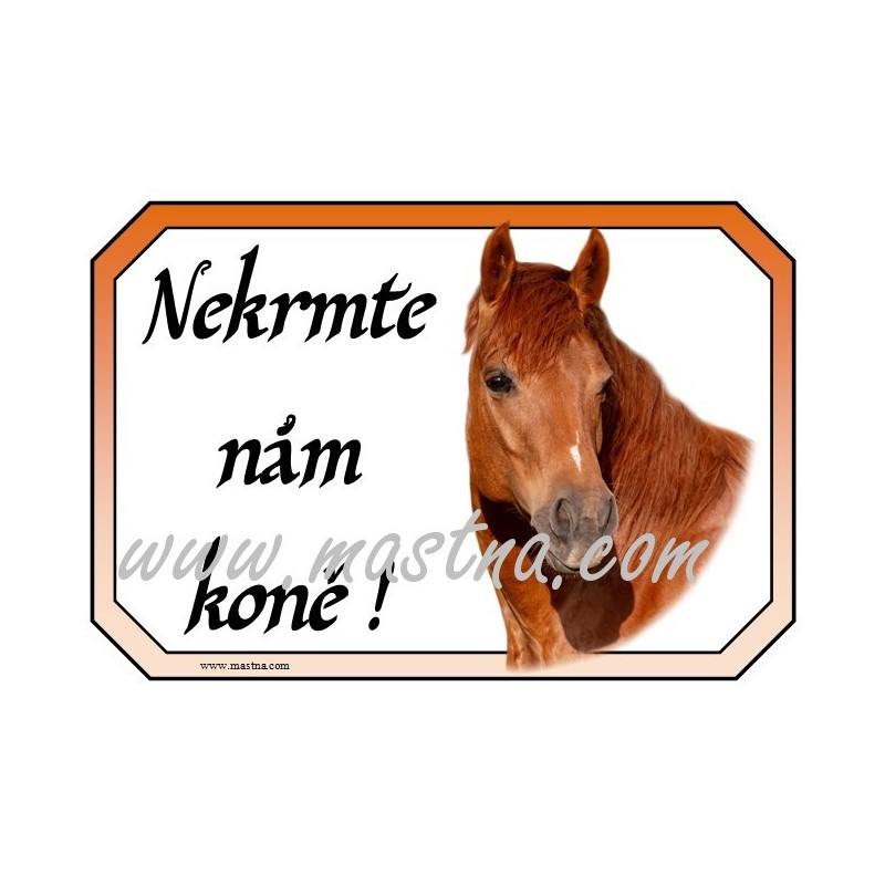 Cedulka nekrmte koně