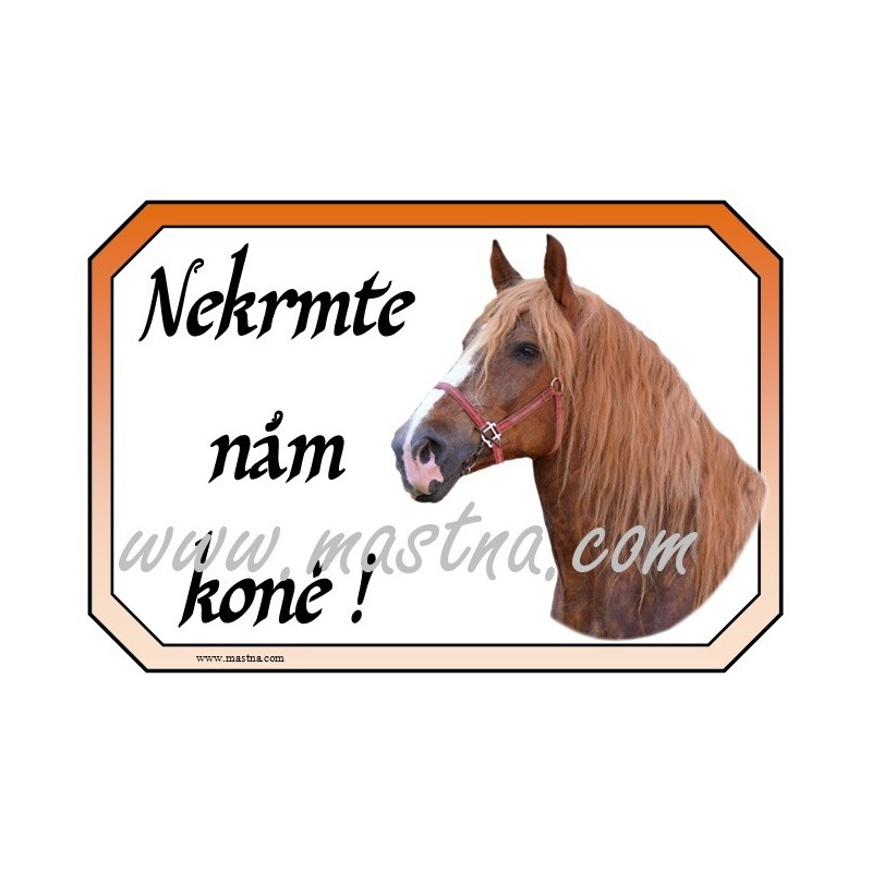 Cedulka nekrmte koně
