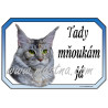 Cedulka kočka maine coon, mainská