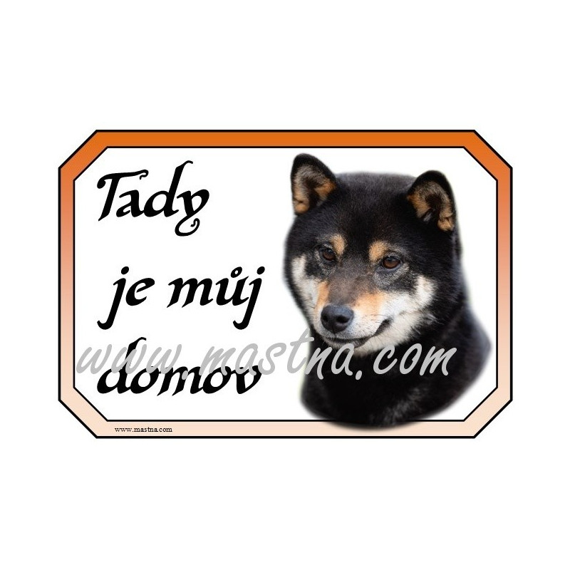 Cedulka šiba, shiba inu černá