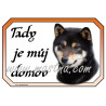 Cedulka šiba, shiba inu černá