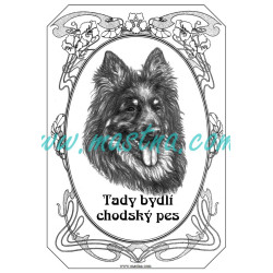 Cedulka chodský pes ovál 4