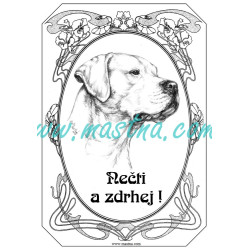 Cedulka argentinská doga ovál nek 2