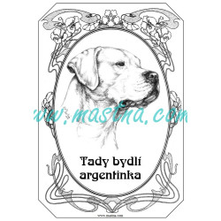 Cedulka argentinská doga ovál nek
