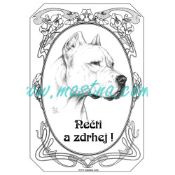 Cedulka argentinská doga secesní kupírovaná 2