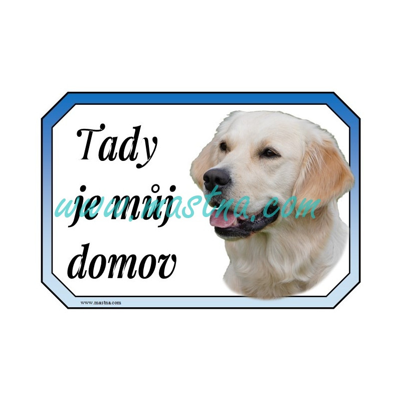 Cedulka zlatý retrívr, golden