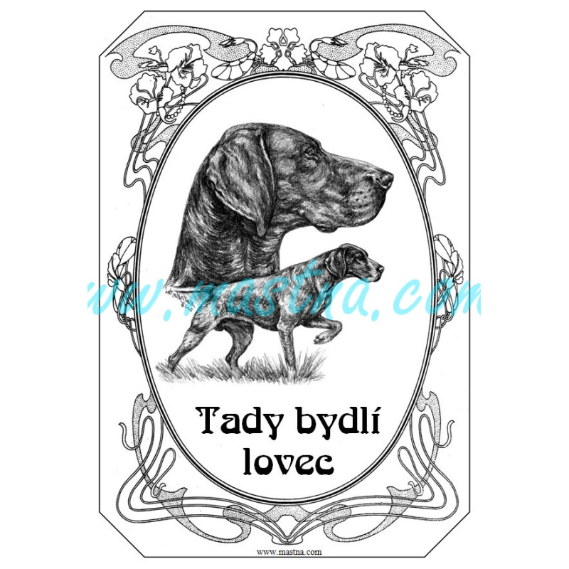 Cedulka ohař německý krátkosrstý