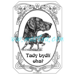 Cedulka ohař německý krátkosrstý