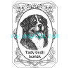 Cedulka bernský salašnický pes secesní