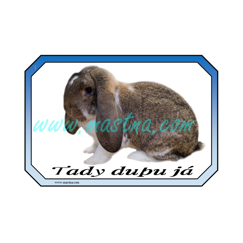 Francouzský beran strakáč divoký, cedulka