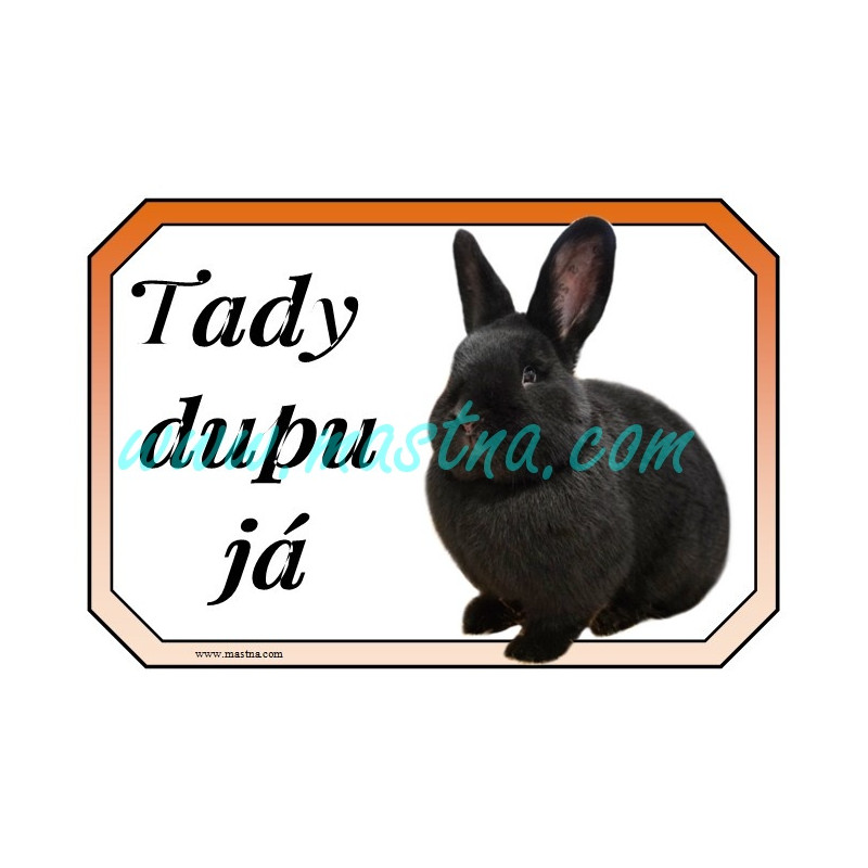 Králík vídeňský černý, cedulka