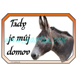 Osel šedý cedulka 2