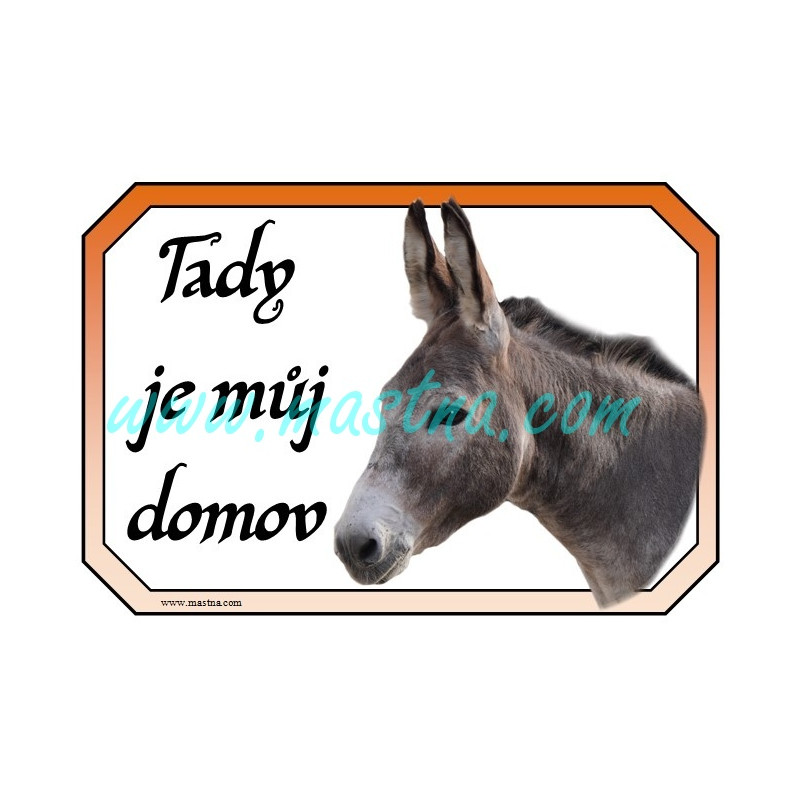 Osel šedý cedulka 2