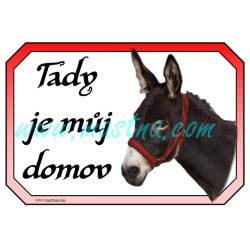 Osel černý, cedulka