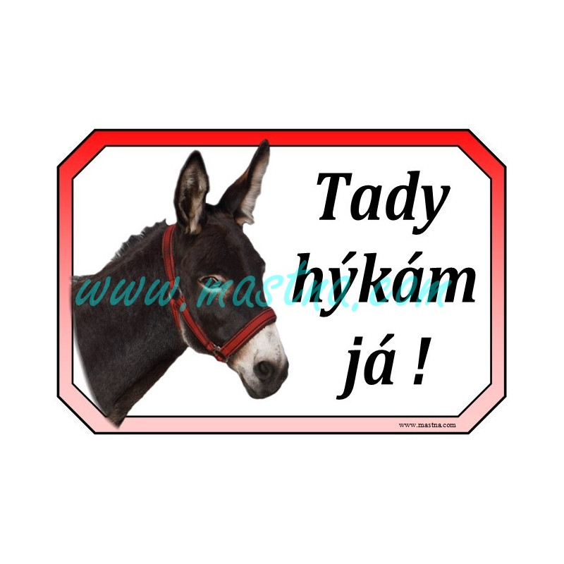 Osel černý, cedulka 2