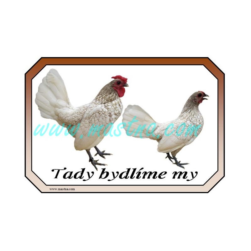 Cedulka sebritka bílá, drůbež, vesnice