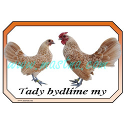 Cedulka sebritka žlutě plavá, drůbež, bydlíme