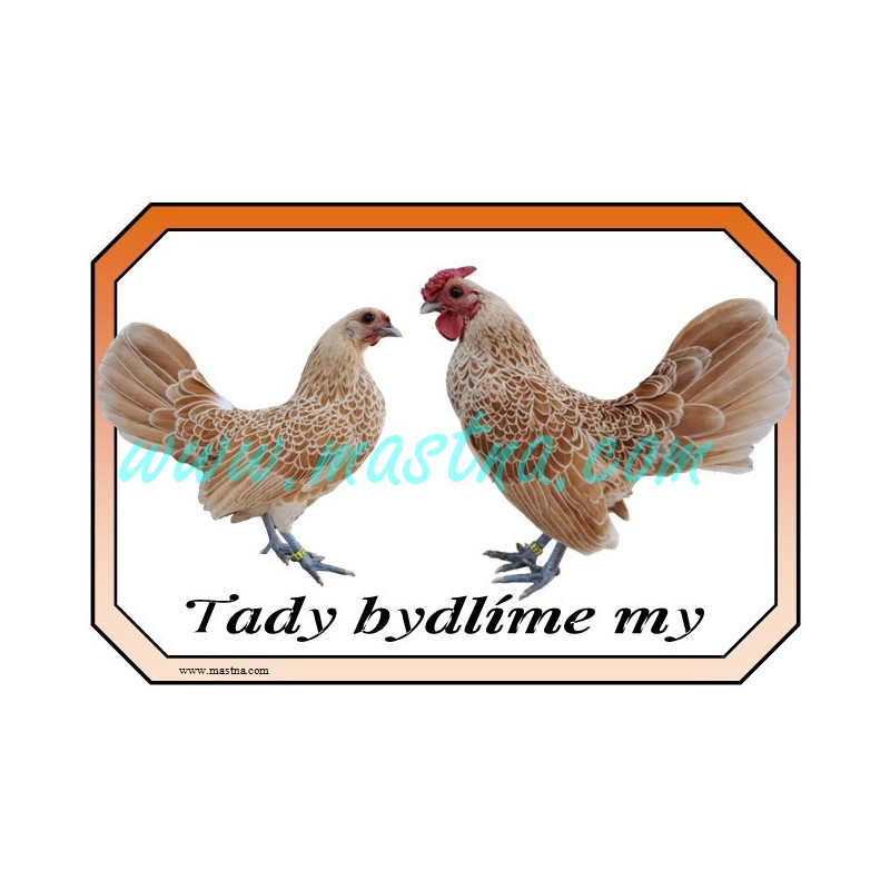 Cedulka sebritka žlutě plavá, drůbež, bydlíme