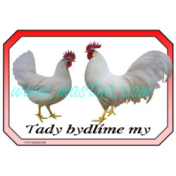 Leghornka, cedulka drůbež bydlíme