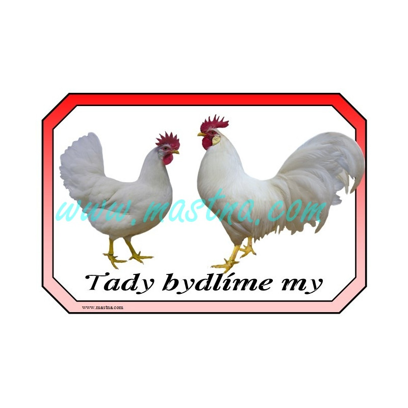 Leghornka, cedulka drůbež bydlíme