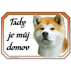 Akita inu cedulka domov