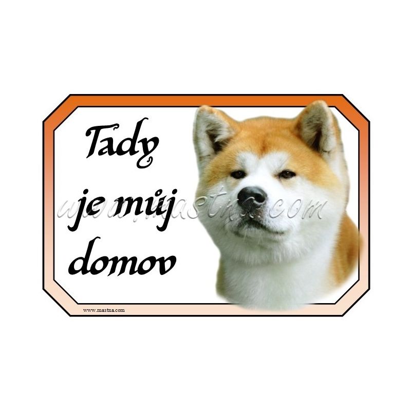 Akita inu cedulka domov