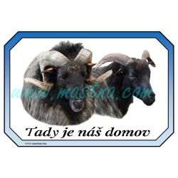 Ovce vřesová cedulka domov