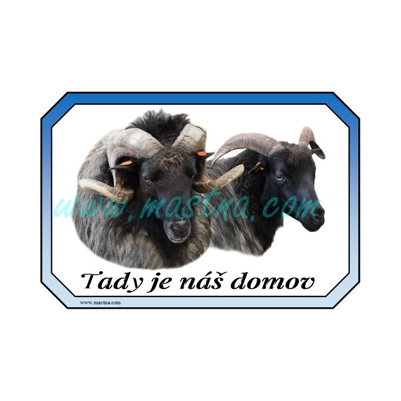 Ovce vřesová cedulka domov