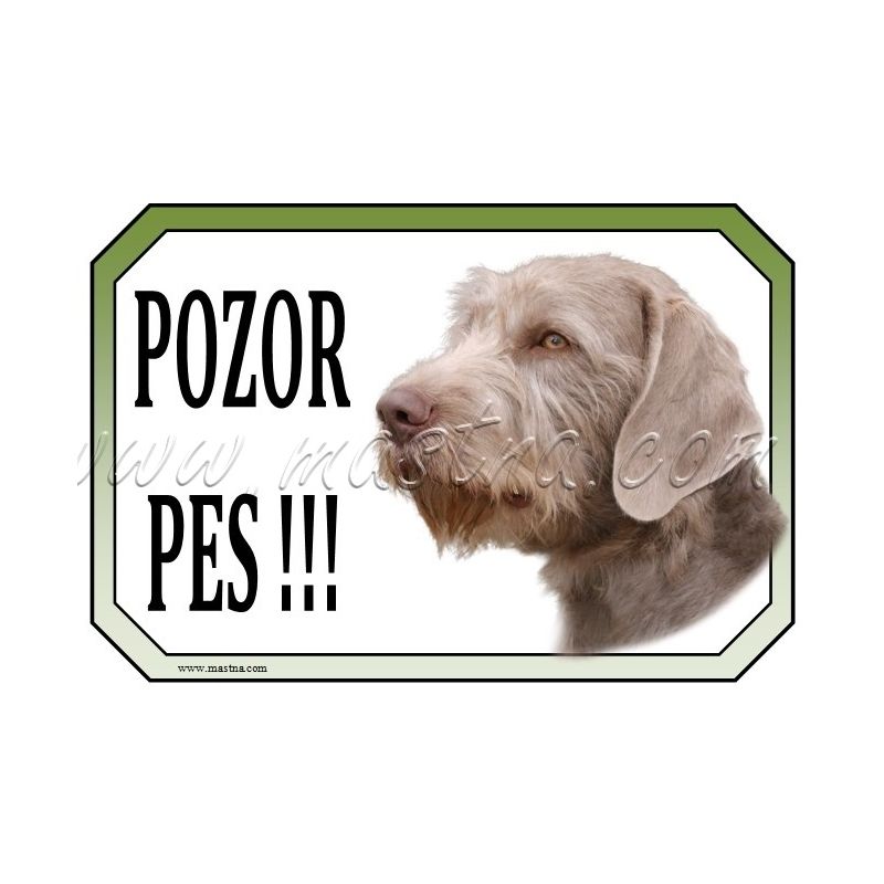 Cedulka slovenský hrubosrstý ohař pozor