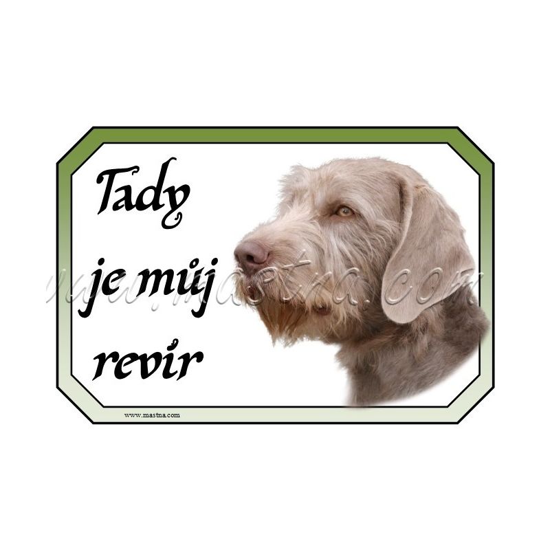 Cedulka slovenský hrubosrstý ohař pozor