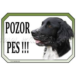 Velký münsterlandský ohař cedulka pozor