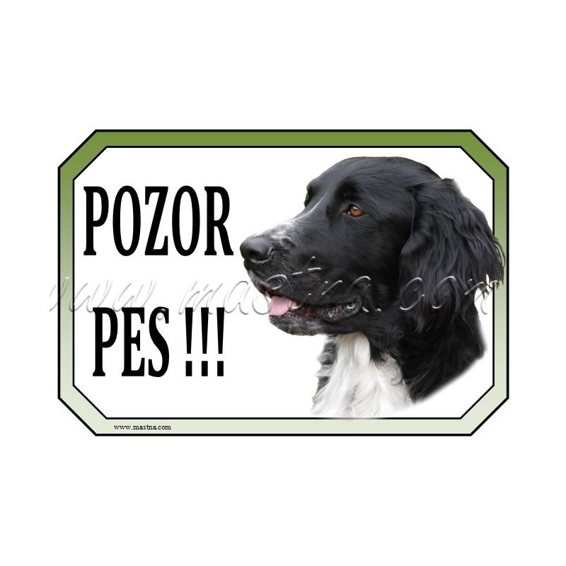 Velký münsterlandský ohař cedulka pozor