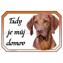 Maďarský ohař - vyžla, cedulka domov
