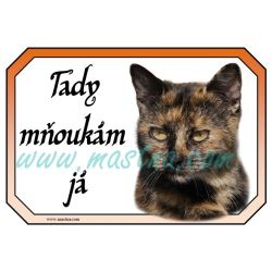 Cedulka kočka želvovinová mňoukám