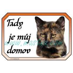 Cedulka kočka želvovinová domov