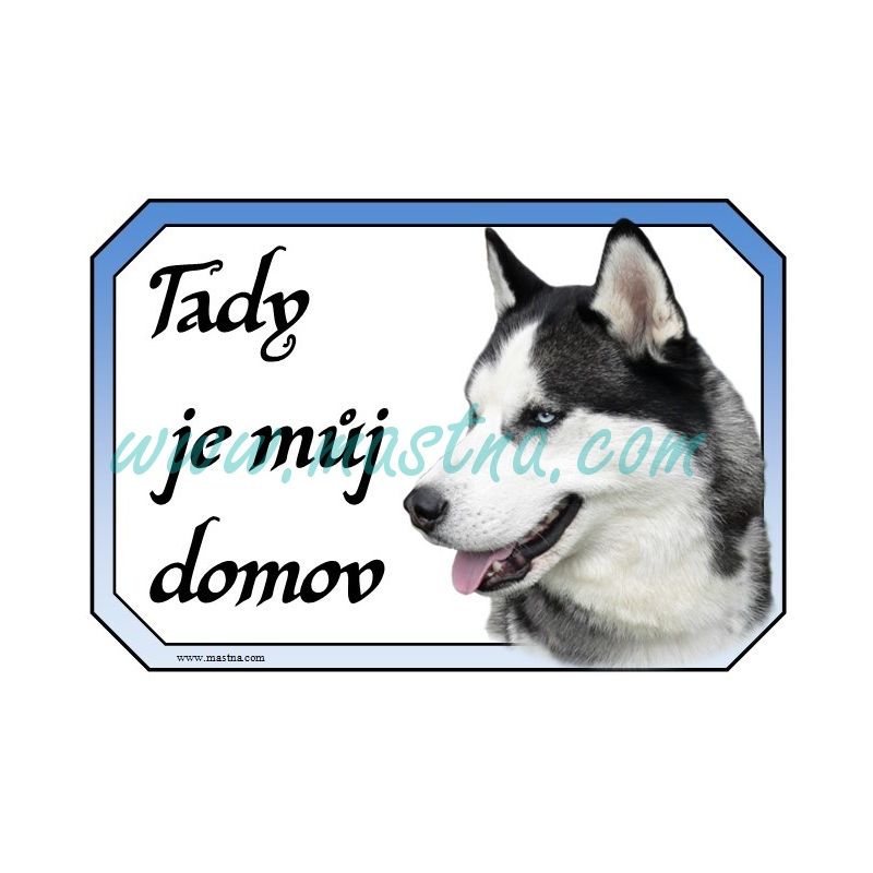 Cedulka husky sibiřský domov