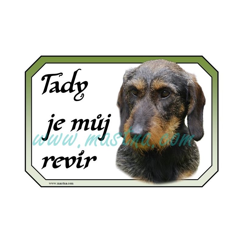 Jezevčík drsnosrstý cedulka revír