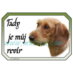 Jezevčík drsnosrstý plavý cedulka revír