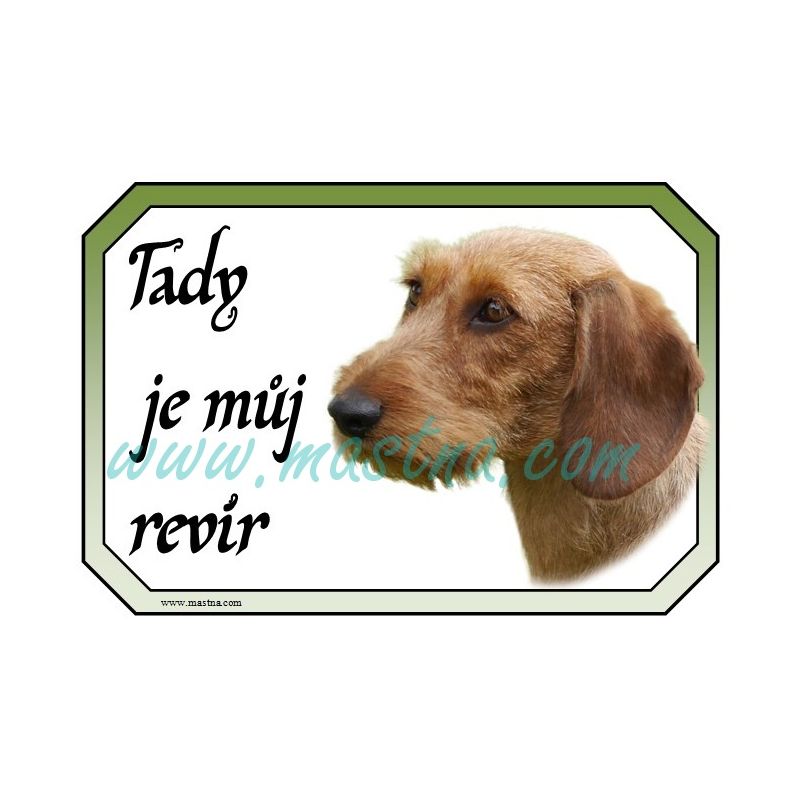 Jezevčík drsnosrstý plavý cedulka revír