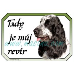 Kokršpaněl bělouš cedulka revír