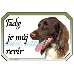 Ohař münsterlandský, německý dlouhosrstý, cedulka revír