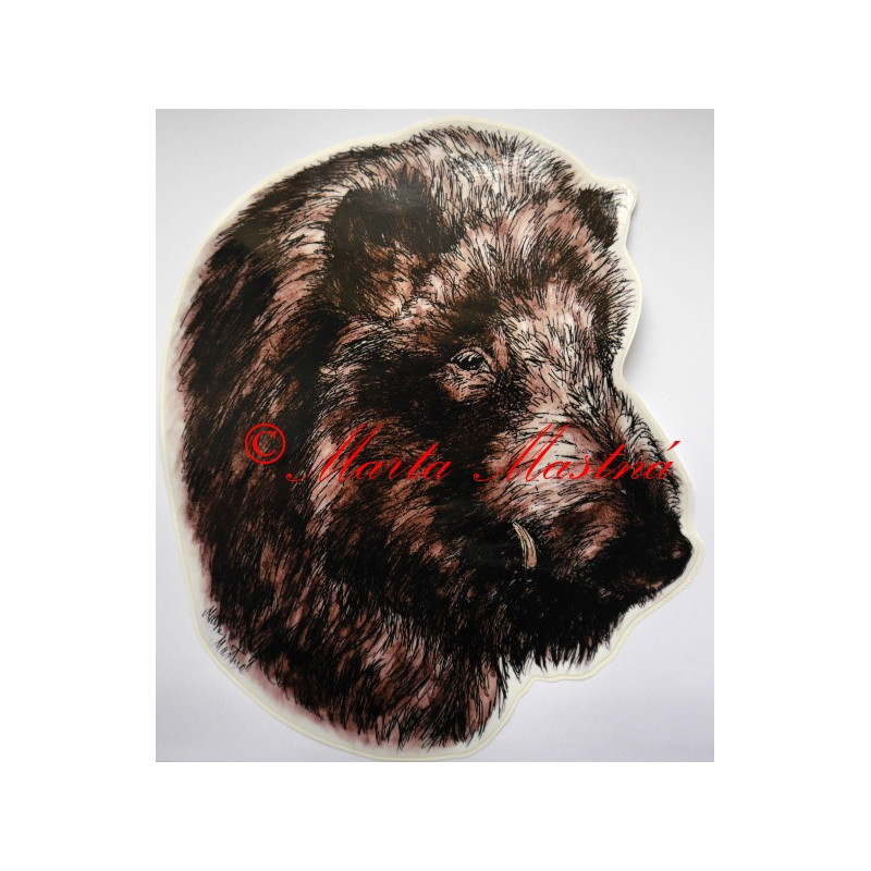 Samolepka divoké prase