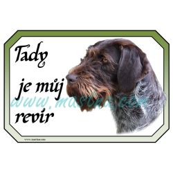 Ohař německý drátosrstý, fousek cedulka revír