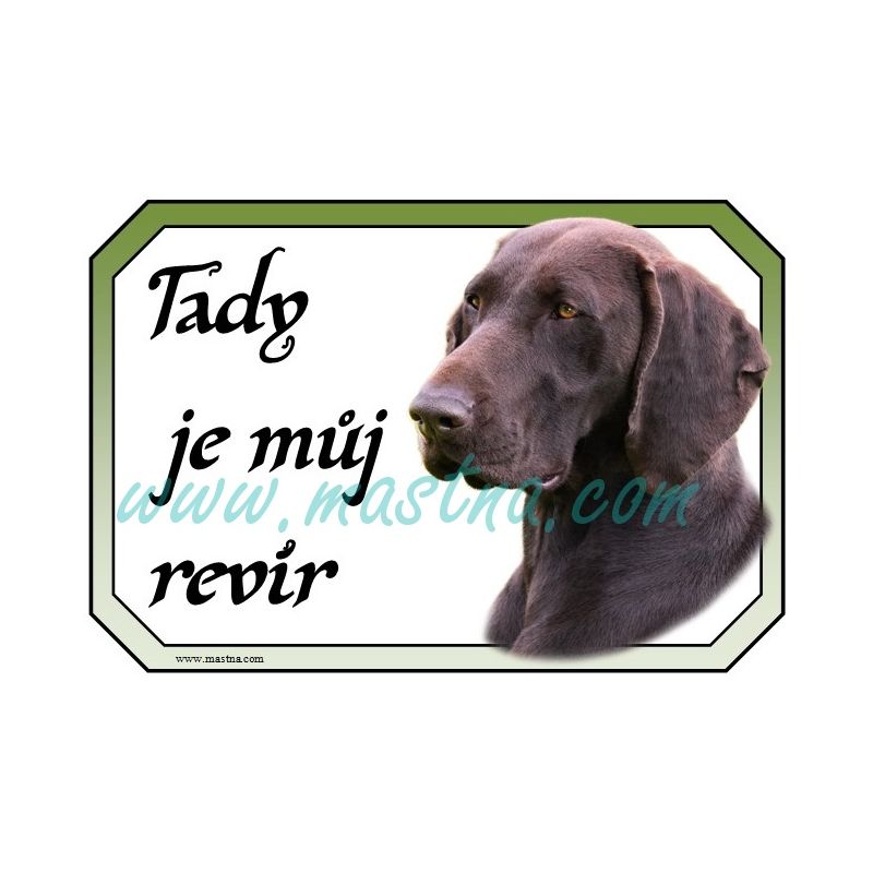 Ohař německý krátkosrstý hnědák cedulka revír