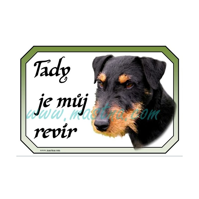 Cedulka  jagdteriér - německý lovecký teriér hrubosrstý