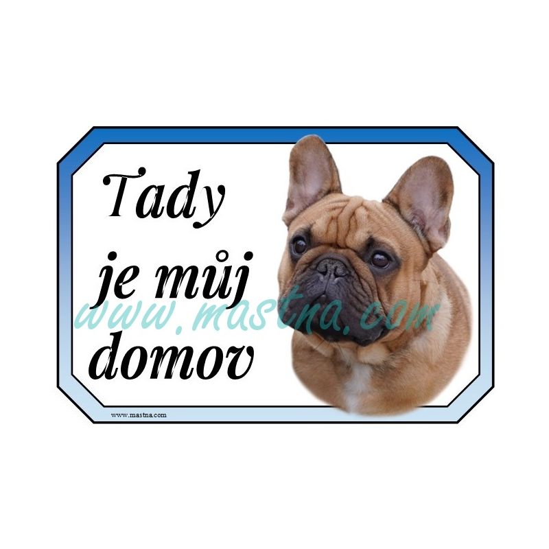 Cedulka francouzský buldoček fawn bydlím