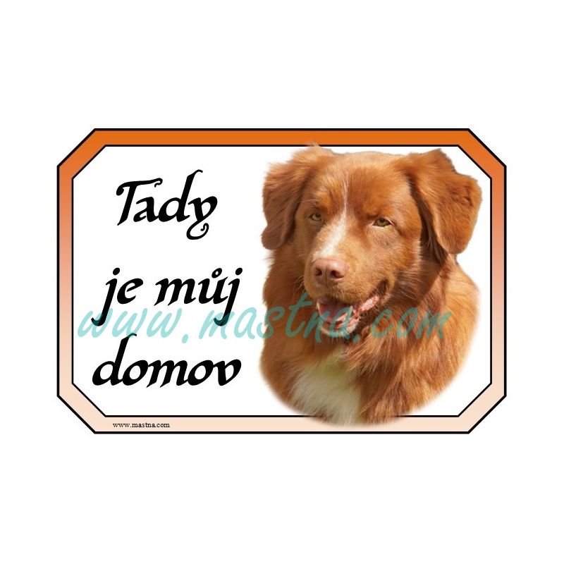 Kanadský retrívr, toller, Nova Scotia duck tolling , cedulka domov