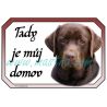 Labradorský retrívr hnědý, cedulka domov
